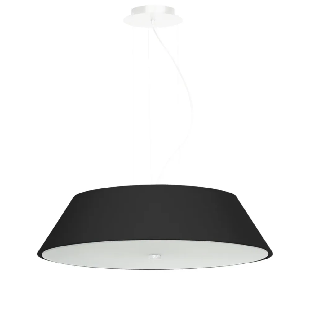 Suspension Sollux Lighting Vega 5L E27 noire