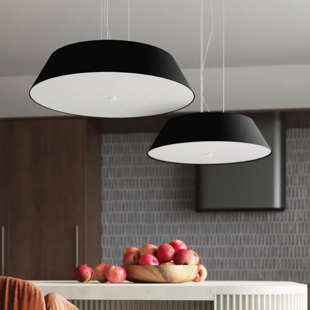 Suspension Sollux Lighting Vega 5L E27 noire