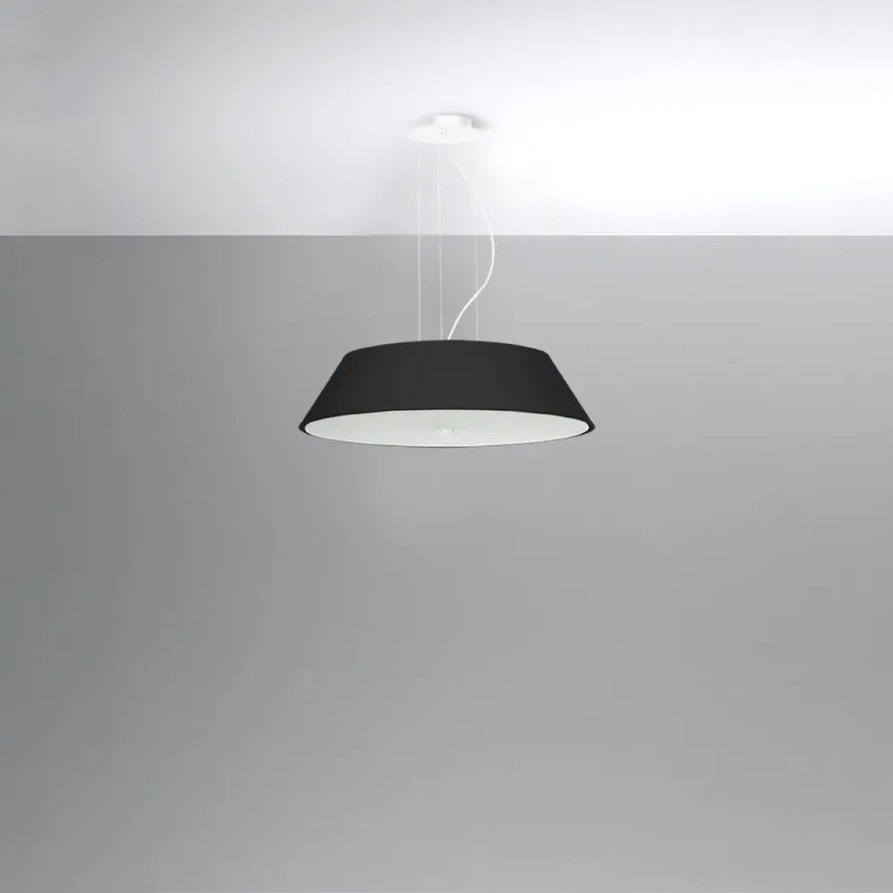 Suspension Sollux Lighting Vega 5L E27 noire
