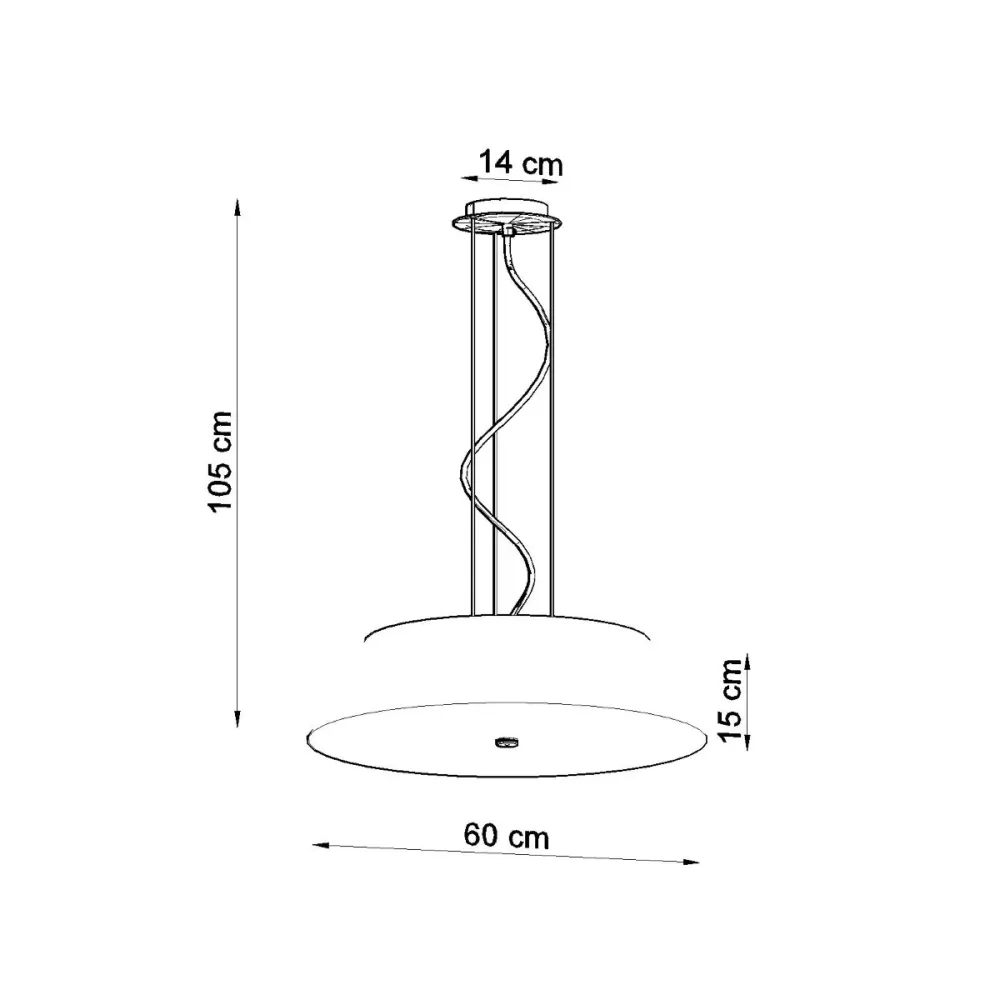 Suspension Sollux Lighting Vega 5L E27 noire