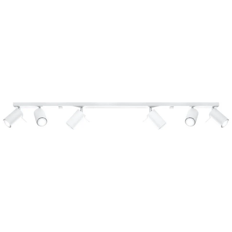 Plafonnier Spot Orientable Blanc pour 6 Ampoules GU10 Sollux