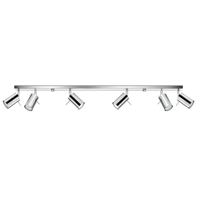Plafonnier Spot Orientable Inox pour 6 Ampoules GU10 Sollux