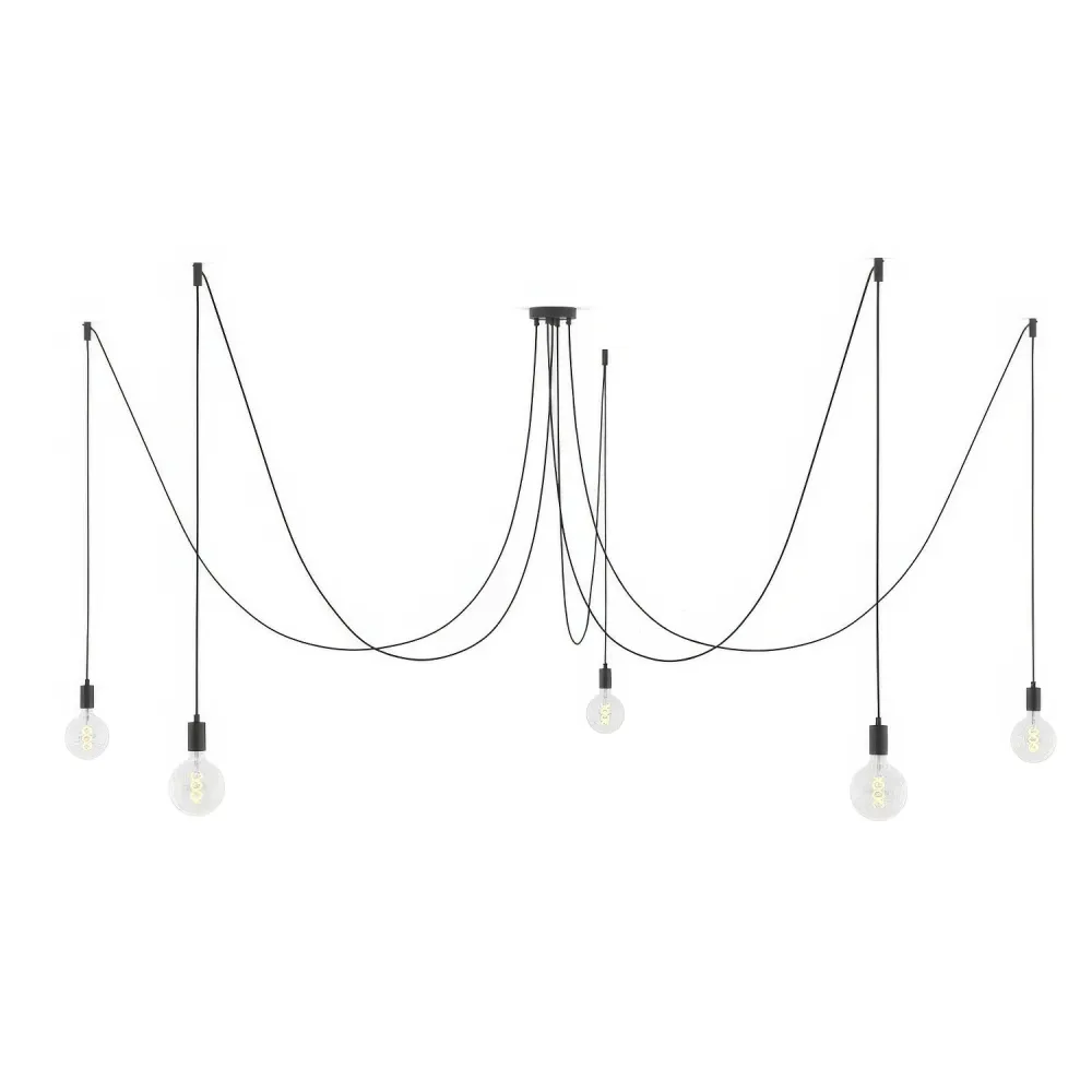 Spider - Suspension multiple avec 5 descentes, finition métal - Noir