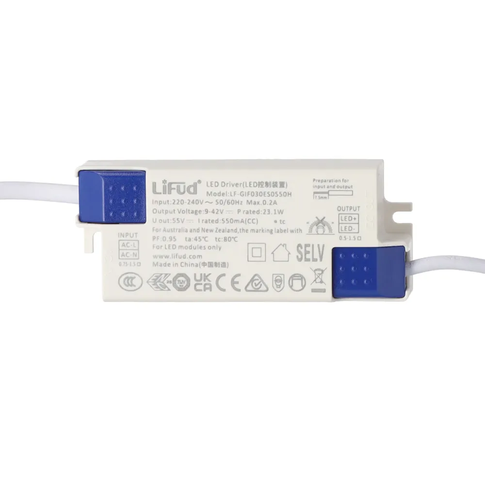 Spot LED Downlight 20 W 4 CCT (Tonalité variable) 140 lm/W UGR17 Pilote Lifud