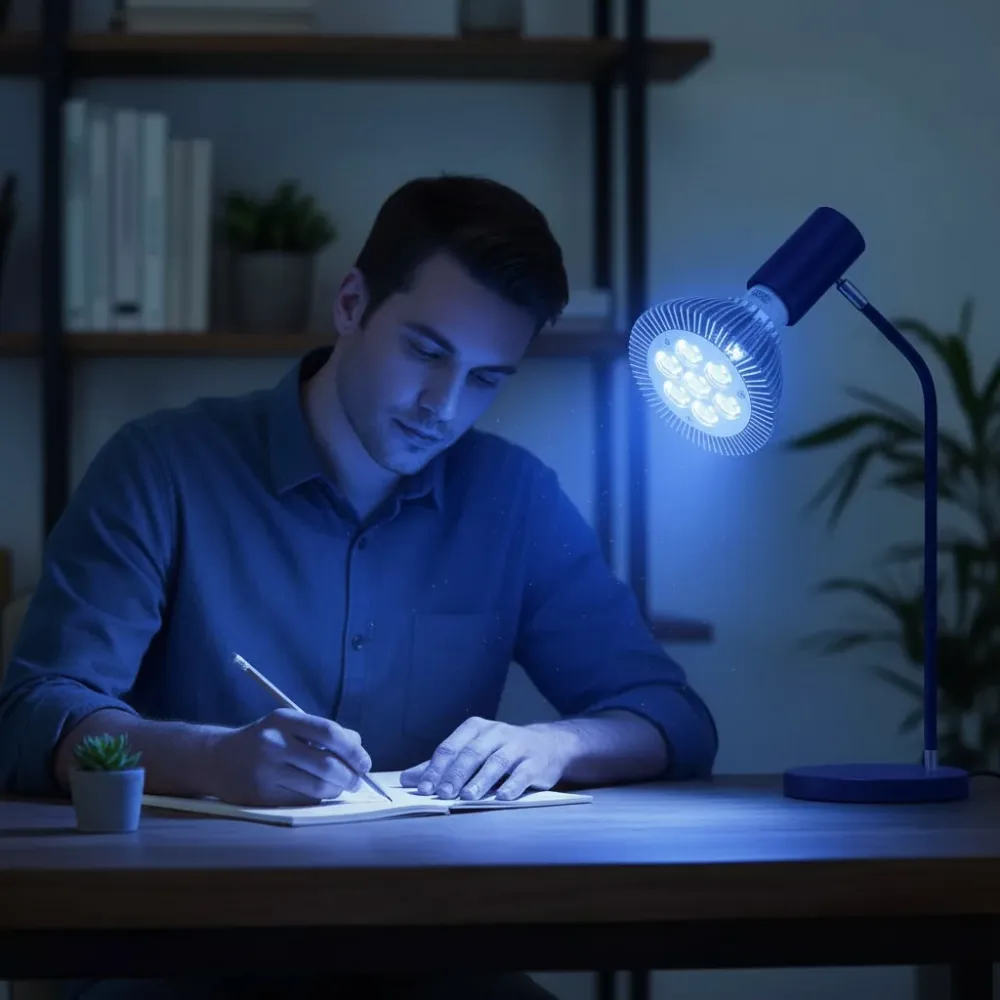 Ampoule LED PAR30 Bleu 21W 520nm E27 SQES