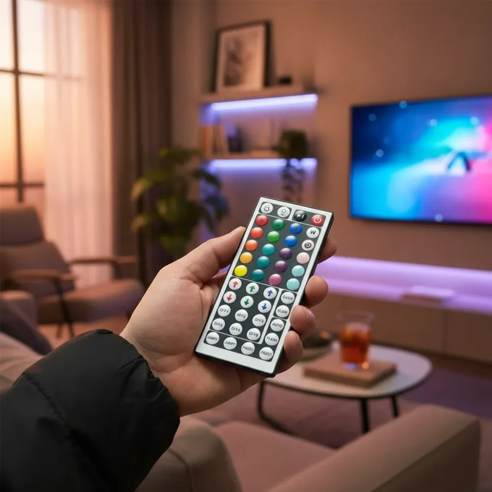 Télécommande Sans Fil 44 Touches RGB pour Ruban LED 3528 5050 SQES