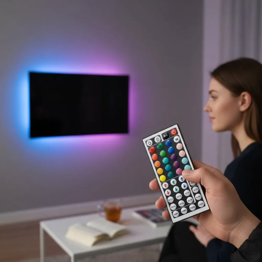 Télécommande Sans Fil 44 Touches RGB pour Ruban LED 3528 5050 SQES