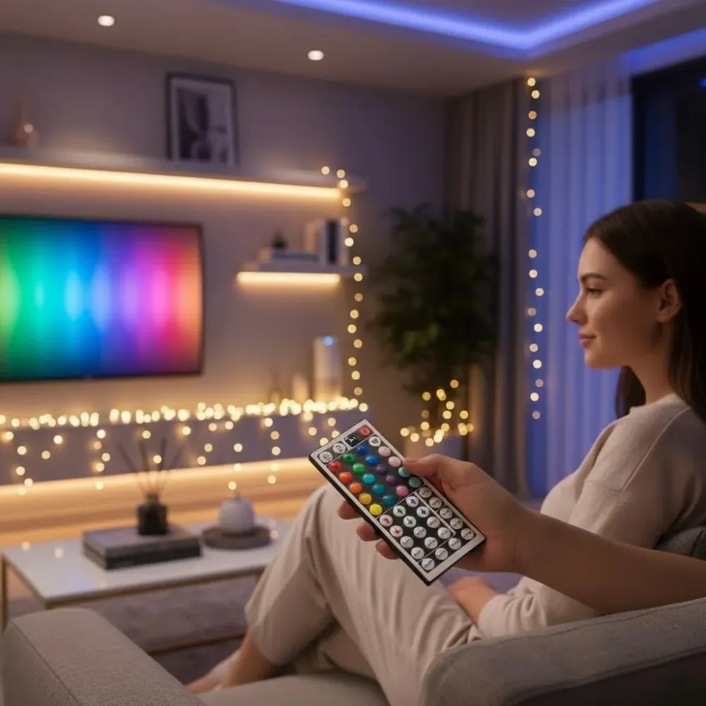 Télécommande Sans Fil 44 Touches RGB pour Ruban LED 3528 5050 SQES