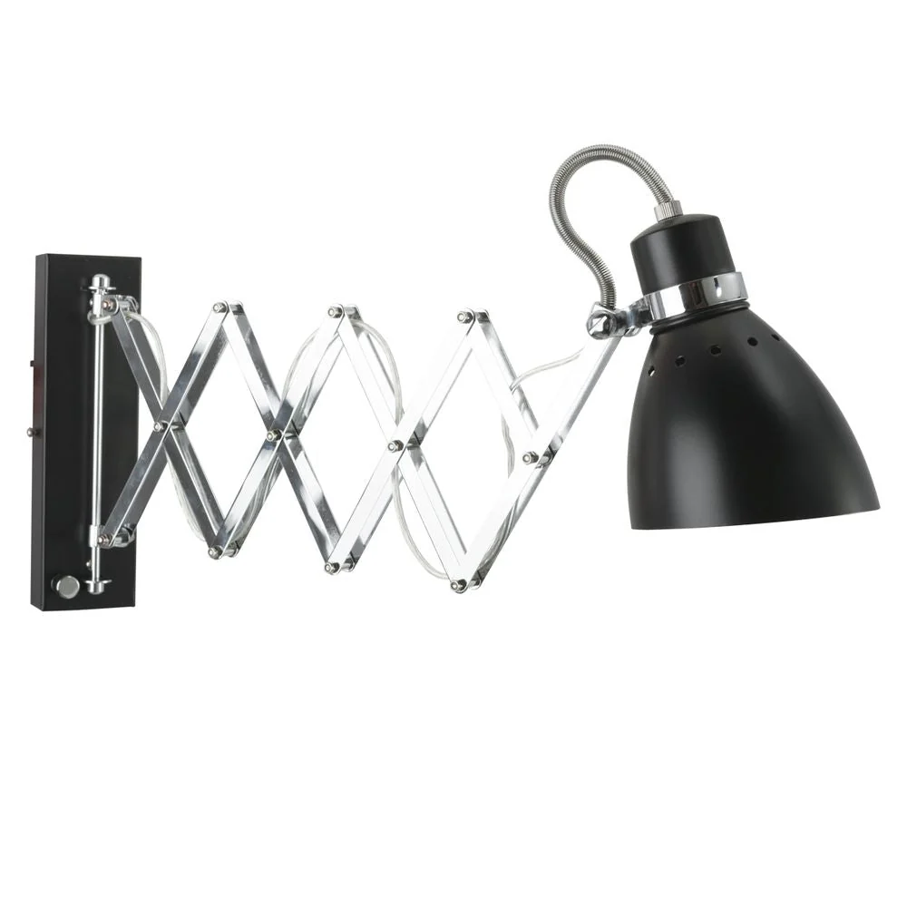 Applique murale pivotante Steinhauer Jump 1L en acier noir E27