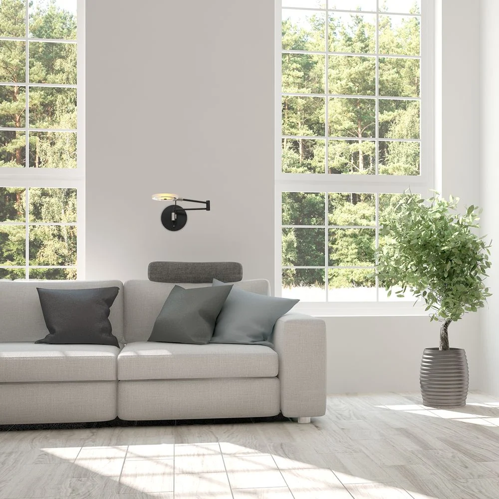 Applique murale pivotante Steinhauer Turound 1L, LED noire