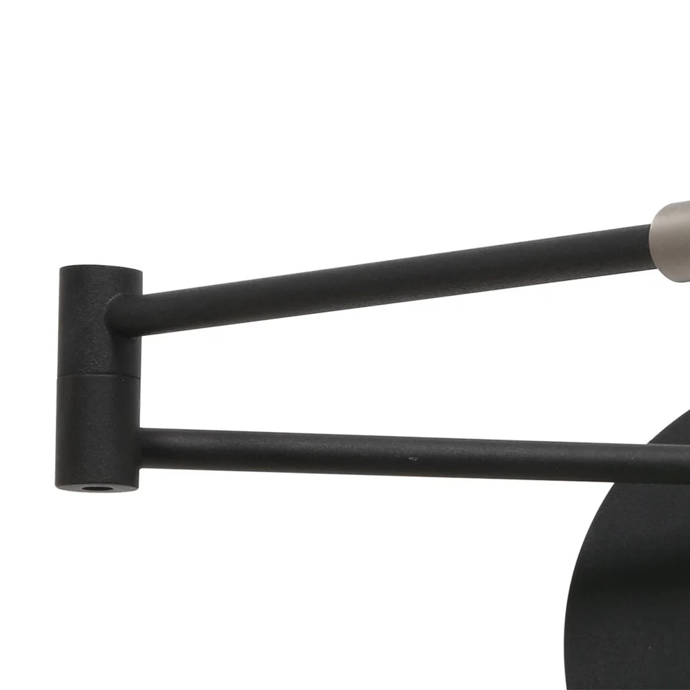 Applique murale pivotante Steinhauer Turound 1L, LED noire