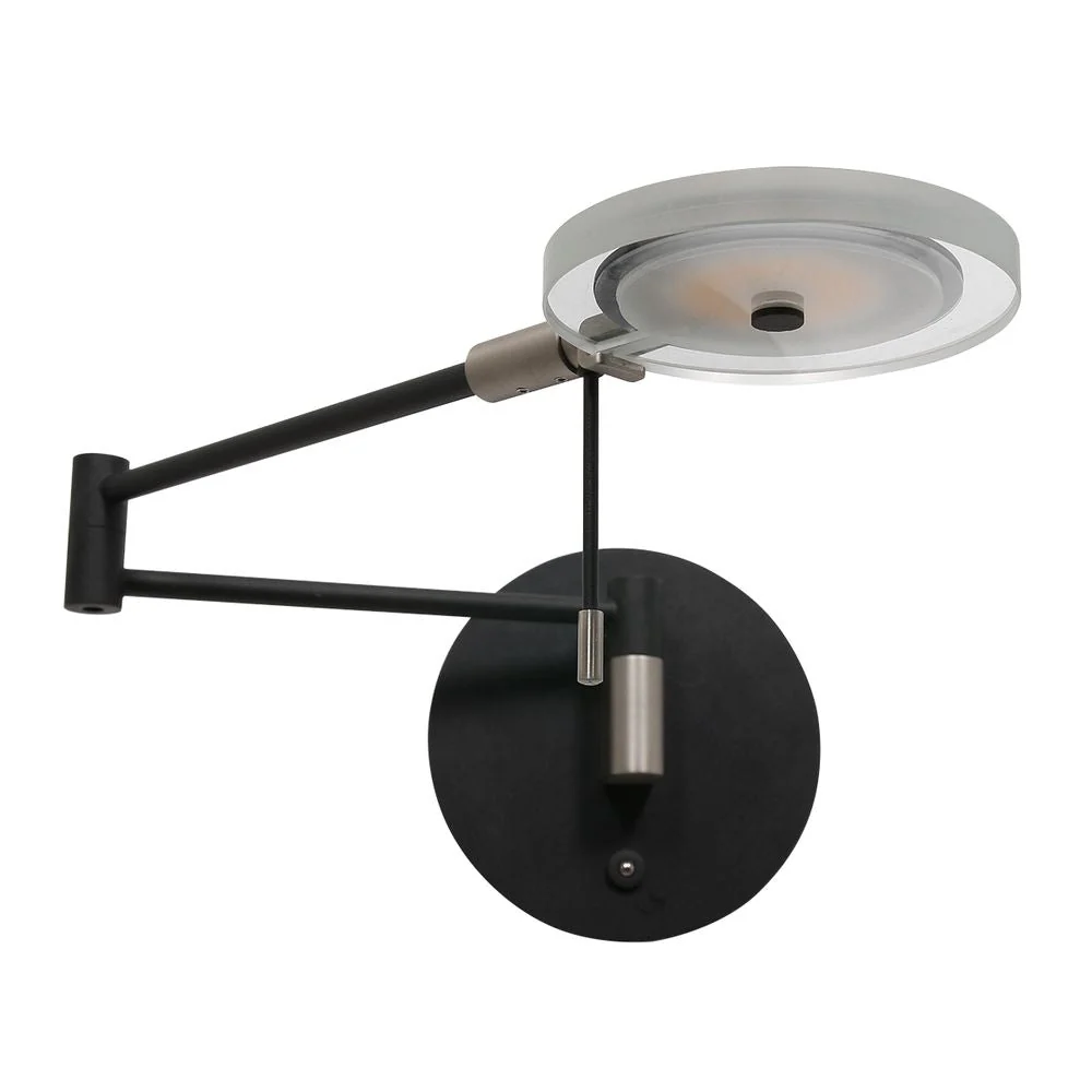 Applique murale pivotante Steinhauer Turound 1L, LED noire
