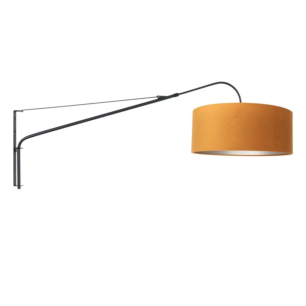 Applique murale Steinhauer Elegant Classy 1L à bascule, noir et or, culot E27