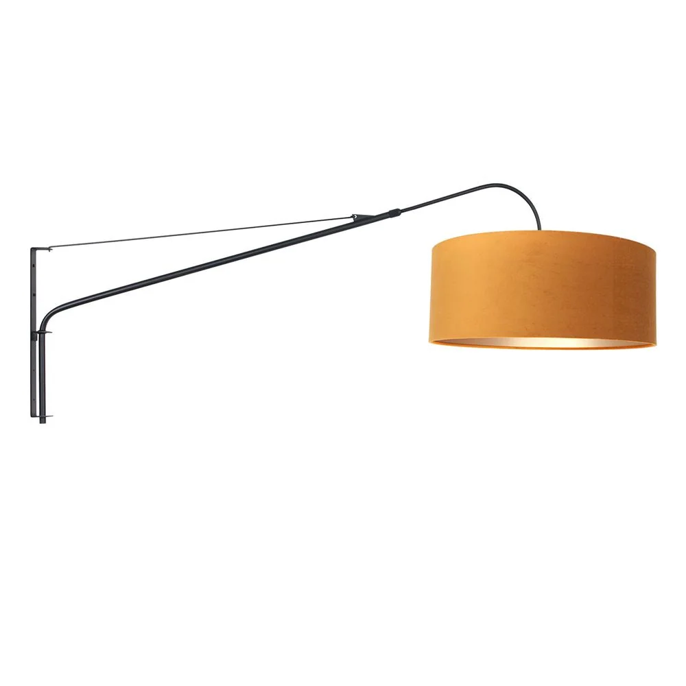 Applique murale Steinhauer Elegant Classy 1L à bascule, noir et or, culot E27