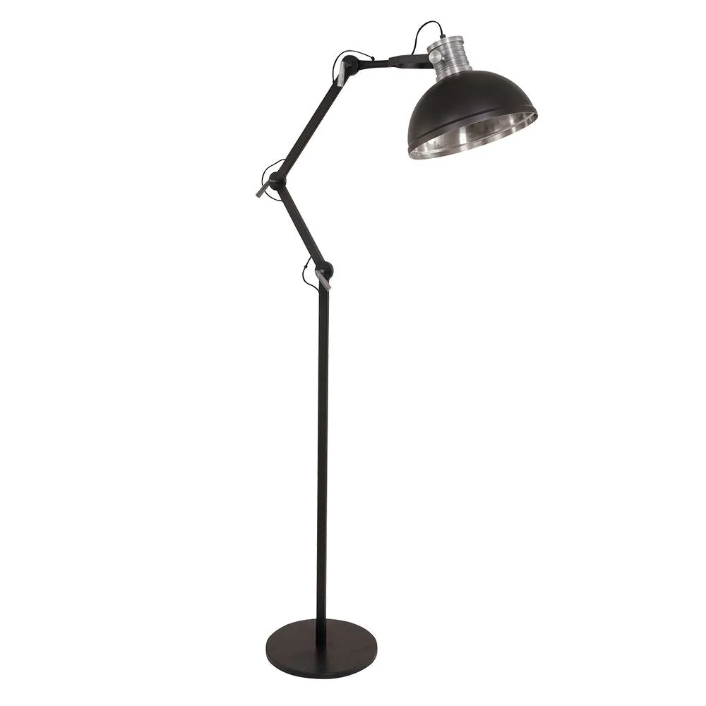 Lampadaire Steinhauer Brooklyn 1L en métal et acier, douille E27, hauteur 194 cm