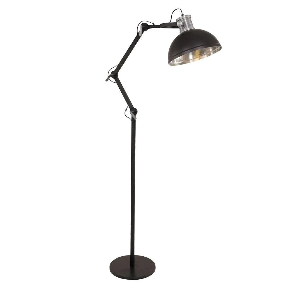 Lampadaire Steinhauer Brooklyn 1L en métal et acier, douille E27, hauteur 194 cm