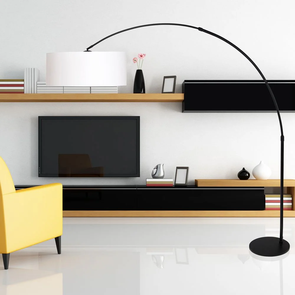 Lampadaire Steinhauer Sparkled Light 1L blanc noir E27