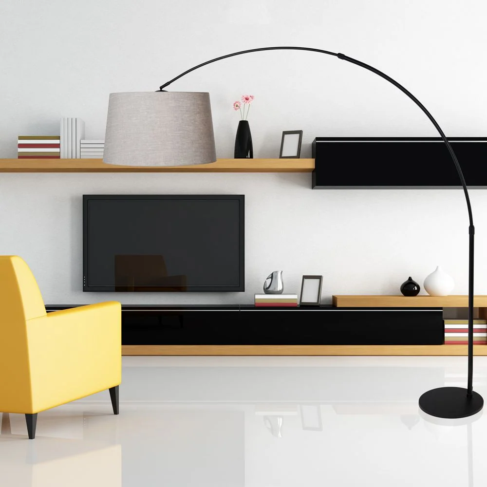 Lampadaire Steinhauer Sparkled Light 1L noir beige E27