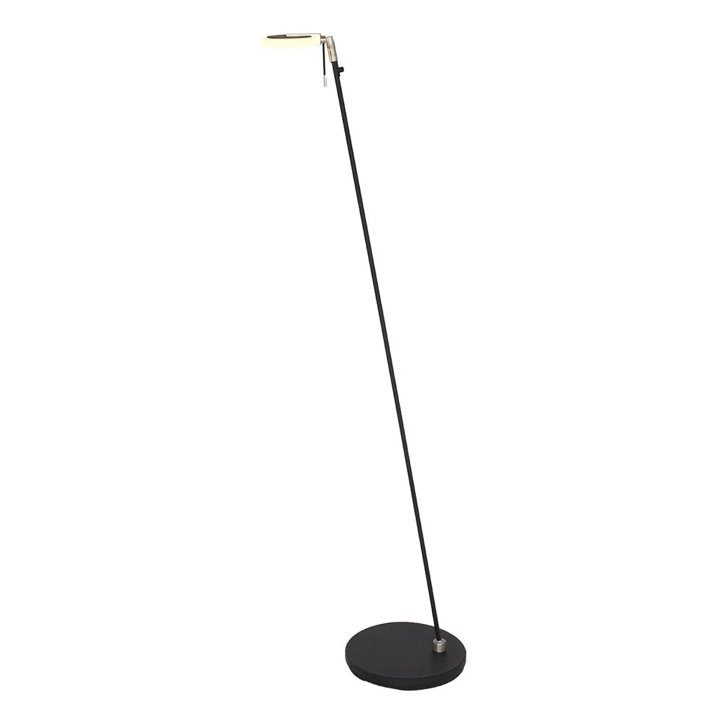 Lampadaire Steinhauer Touround 1L, LED noir, H 129 cm