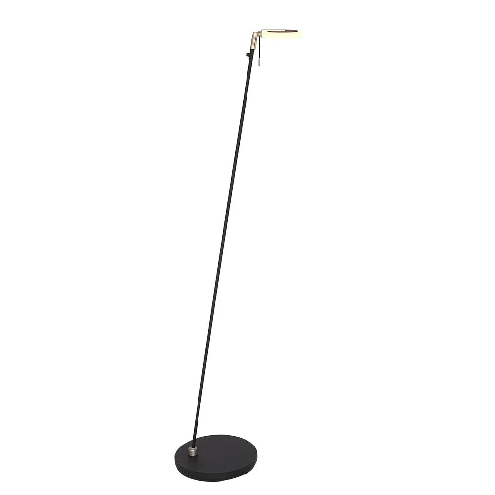 Lampadaire Steinhauer Touround 1L, LED noir, H 129 cm