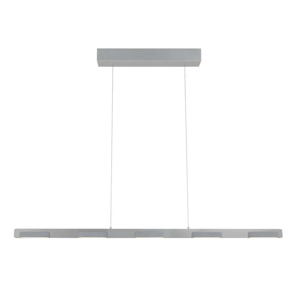 Luminaire sur rail Steinhauer Bloc 7L, LED en acier, largeur 120 cm