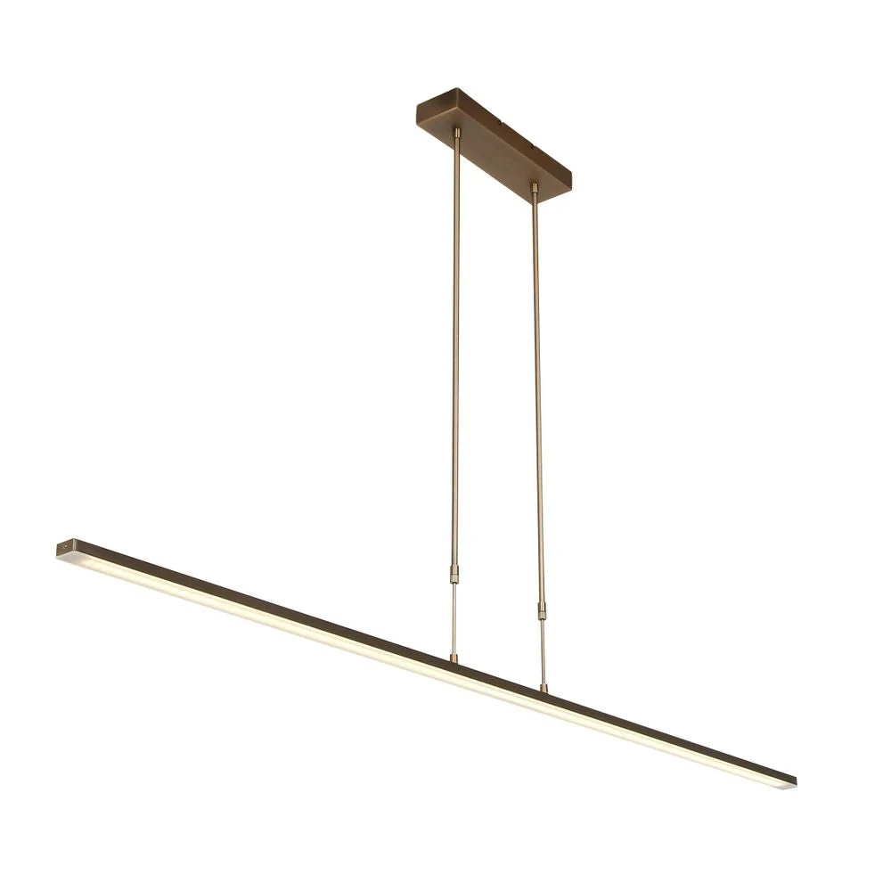 Luminaire sur rail Steinhauer Zelena 3L, LED bronze, largeur 155 cm