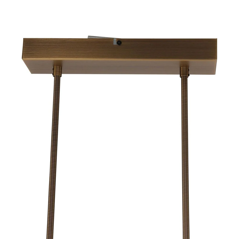 Luminaire sur rail Steinhauer Zelena 3L, LED bronze, largeur 155 cm