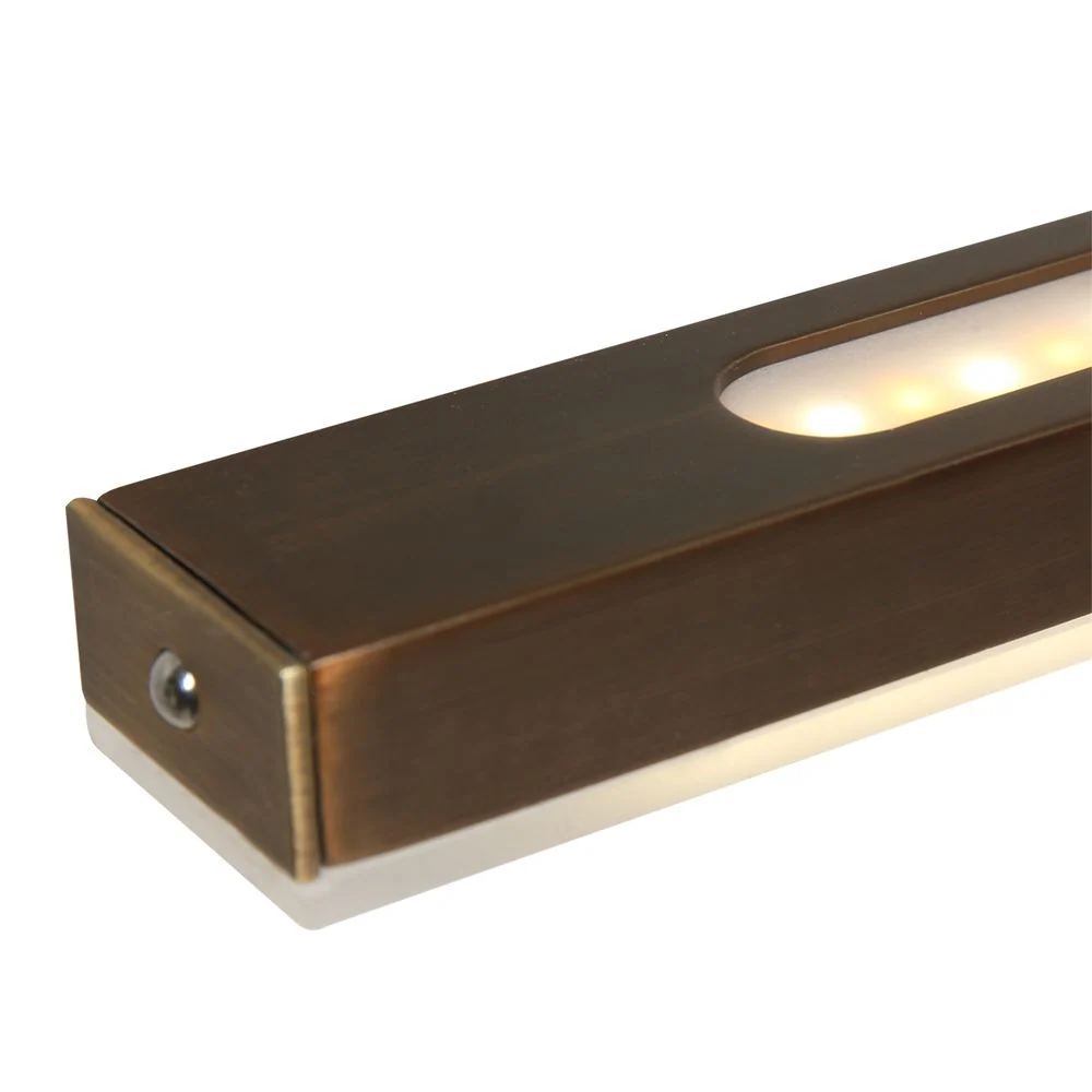 Luminaire sur rail Steinhauer Zelena 3L, LED bronze, largeur 155 cm