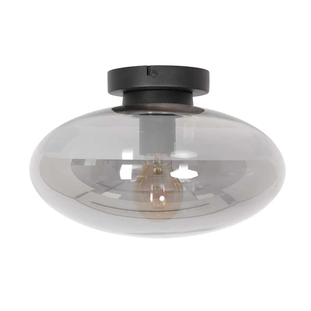 Plafonnier Steinhauer Reflexion 1L noir E27, H 19,5cm