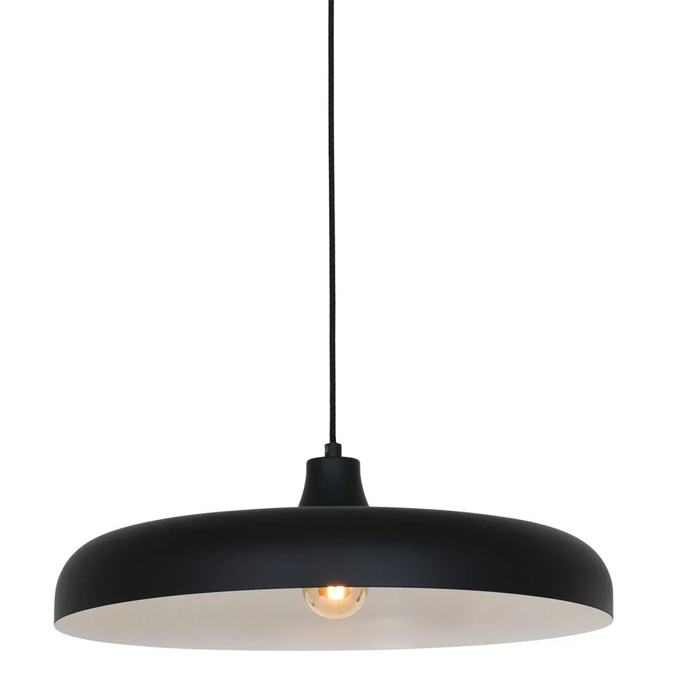 Steinhauer Crisip 1L suspension métal noir E27, D 50cm