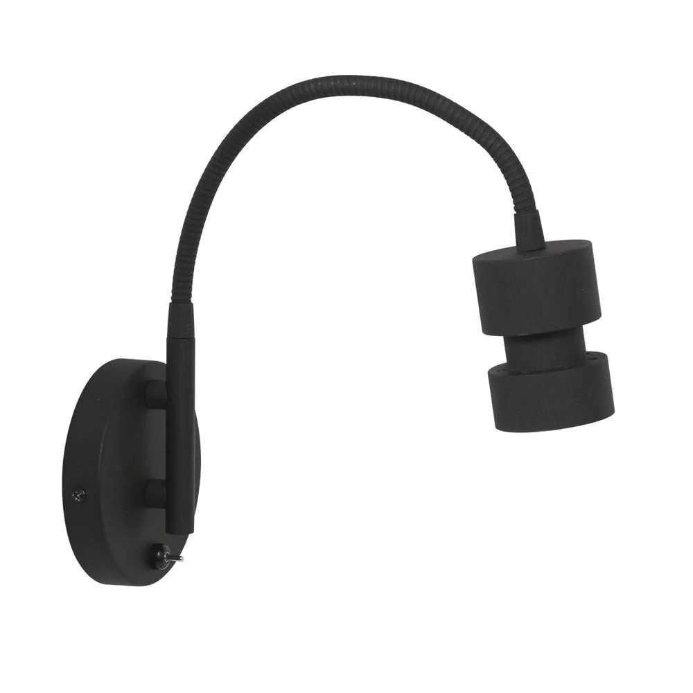 Steinhauer Natasja 1L applique d'appoint noire LED, H 33cm