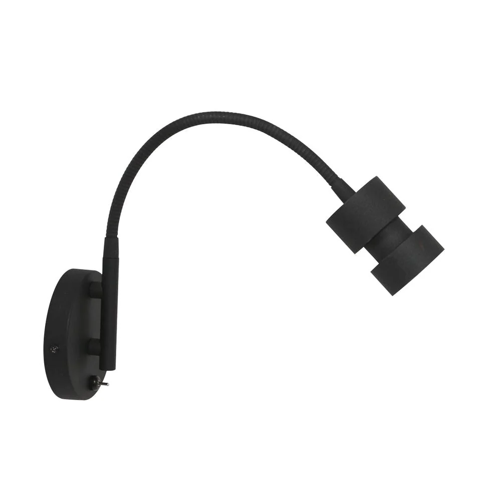 Steinhauer Natasja 1L applique d'appoint noire LED, H 33cm