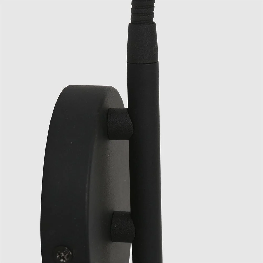 Steinhauer Natasja 1L applique d'appoint noire LED, H 33cm