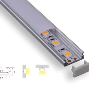Structure de profil | 1 mètre loi | Aluminium 17,5 x 7 | Bande LED de COB