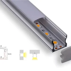 Structure de profil | 2 mètres | Loi | Aluminium 17,5 x 14,5 | Bande LED de COB
