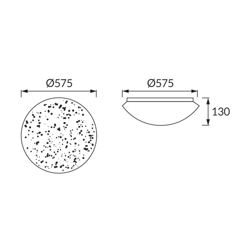 Plafonnier encastré STRUHM BIGBEN LED (SMD) 72W, D 55cm