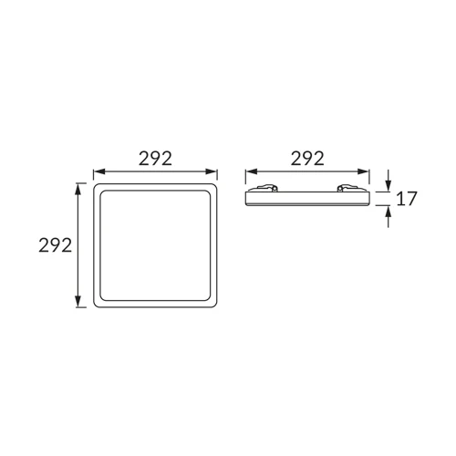 Plafonnier encastré STRUHM OLGA LED (SMD) en plastique blanc, largeur 16-29 cm
