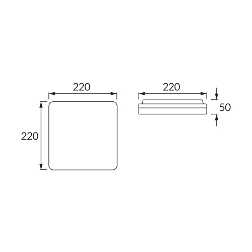 Plafonnier extérieur STRUHM MAJOR LED (SMD) 18W en polycarbonate blanc