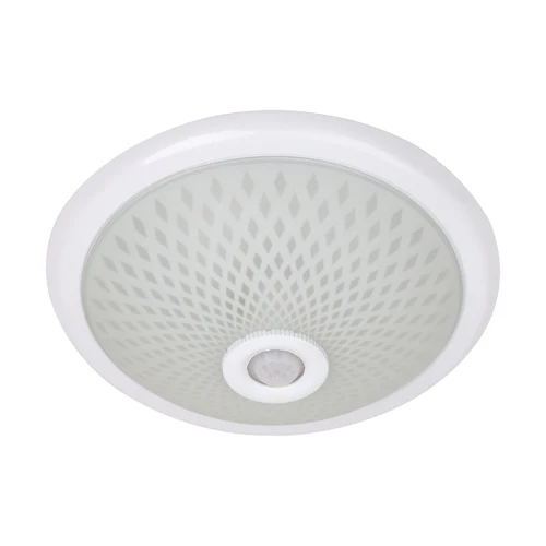 Plafonnier STRUHM SENSORLU E27 2 x 25W acier blanc, D 30 cm