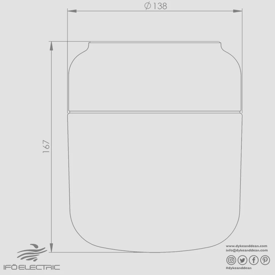 SUEDOIS 140/170 PORCELAINE NOIRE IP44 LED
