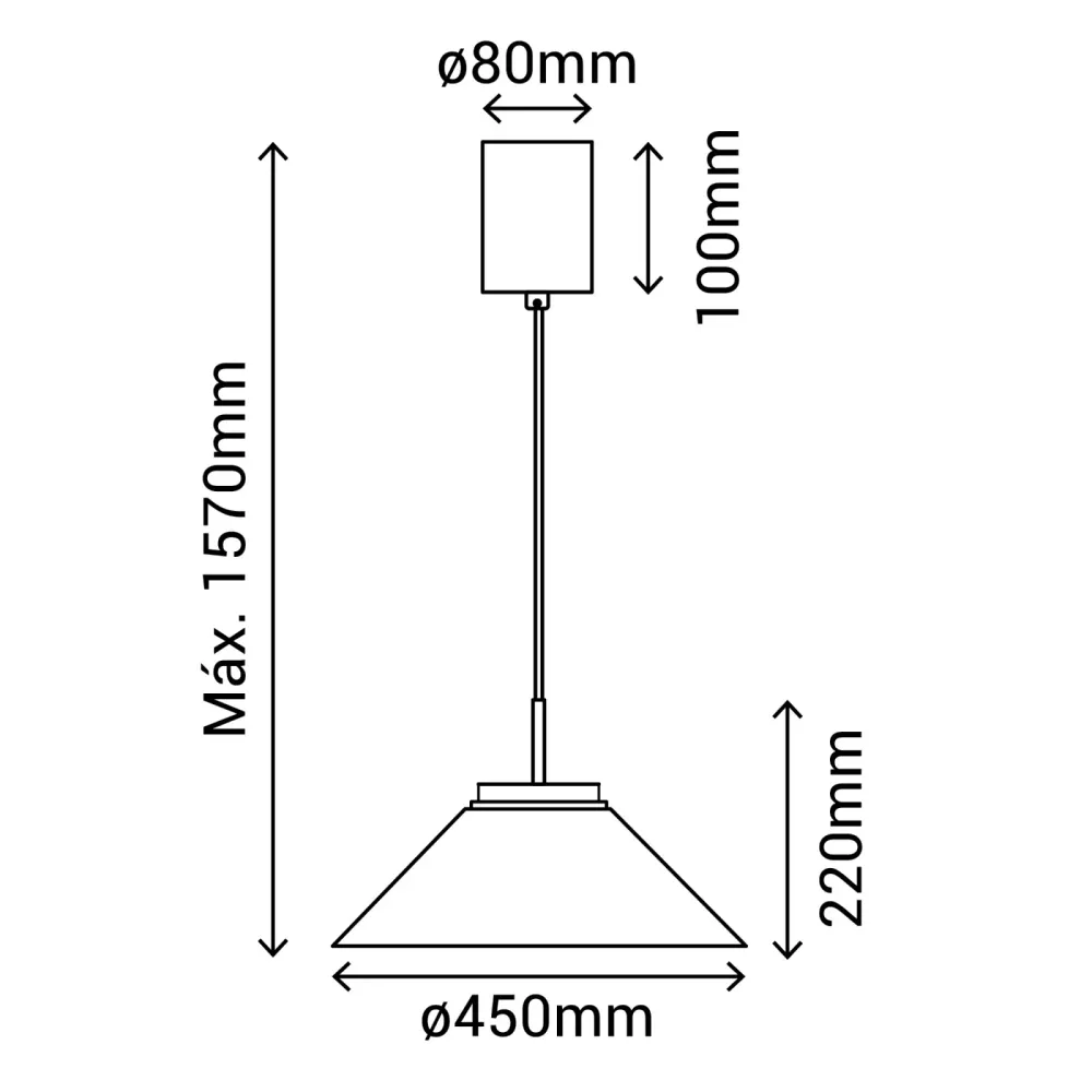 Lámpara de techo colgante Sulion Carmen LED metal CCT Ø45cm 9W 2191591