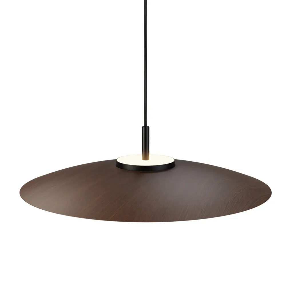 Lámpara de techo colgante Sulion Valentina LED madera metal CCT Ø50cm 18W 2191706