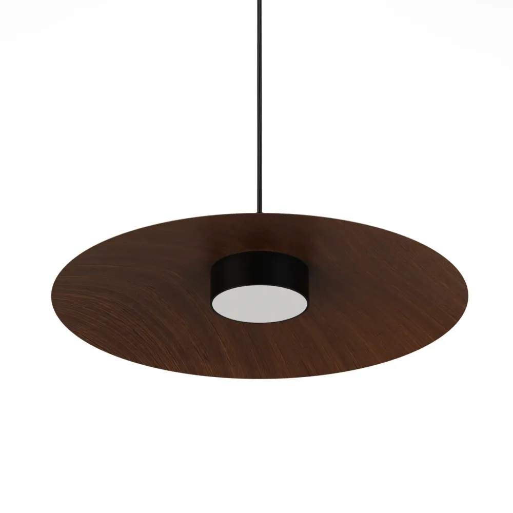 Lámpara de techo colgante Sulion Valentina LED madera metal CCT Ø50cm 18W 2191706