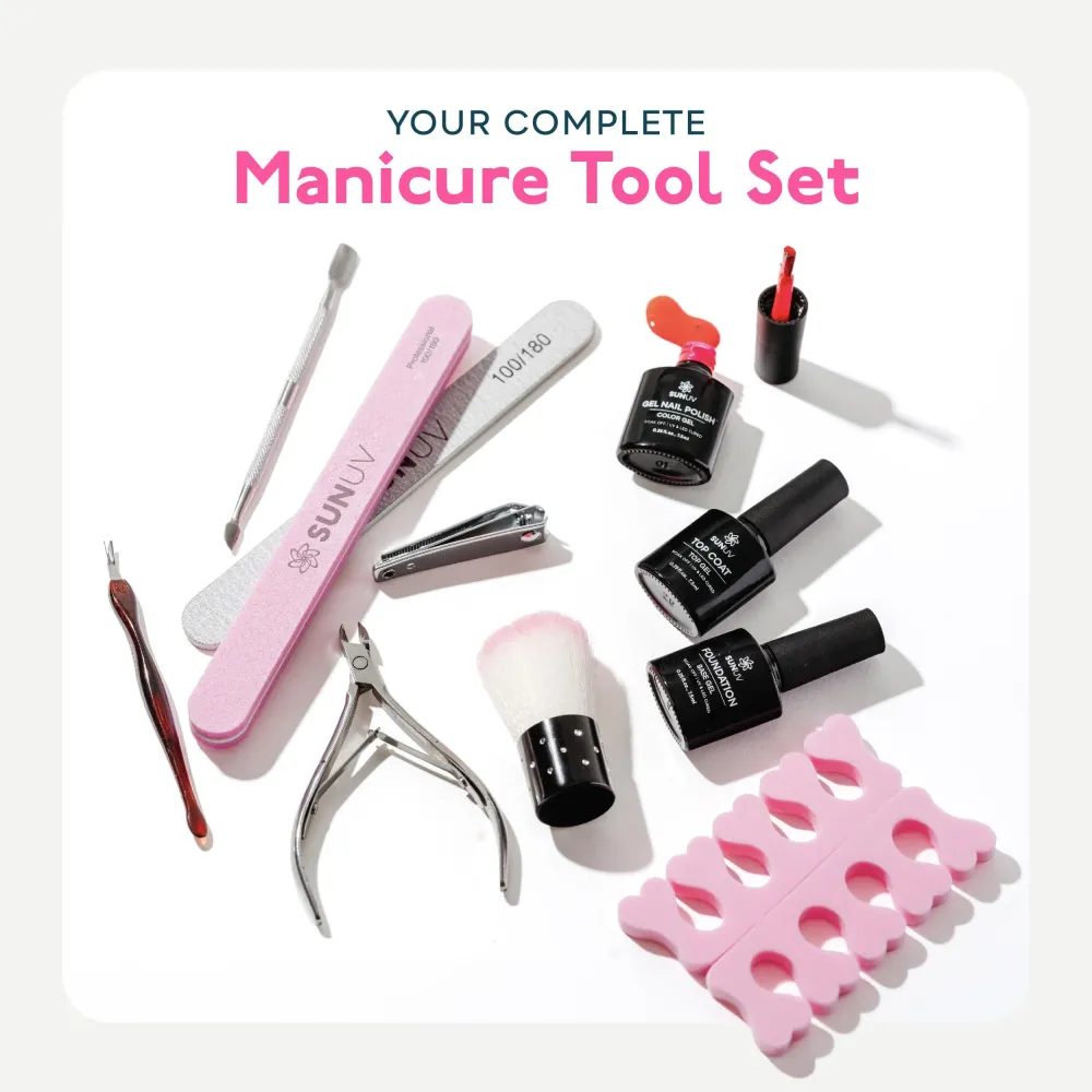SUNUV Kit Vernis Gel UV 23 Pièces – 12 Couleurs, Lampe UV, Coffret Manucure Maison