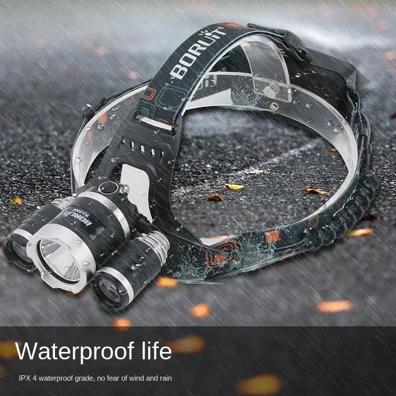 Lampe Frontale Triple Eclairage - Puissance Max Super génie