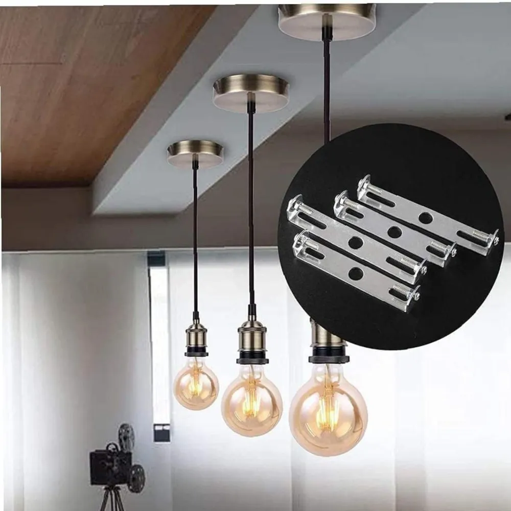 Support de Fixation Rosace Plafond 125mm – Plaque Métallique pour Lustre ~1818