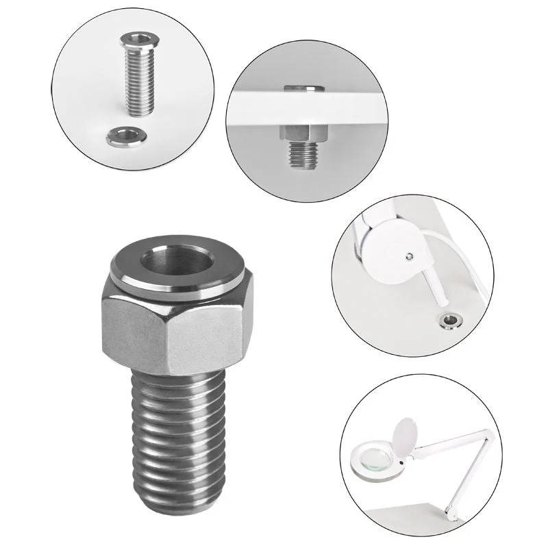 Support de lampe loupe en tube inox