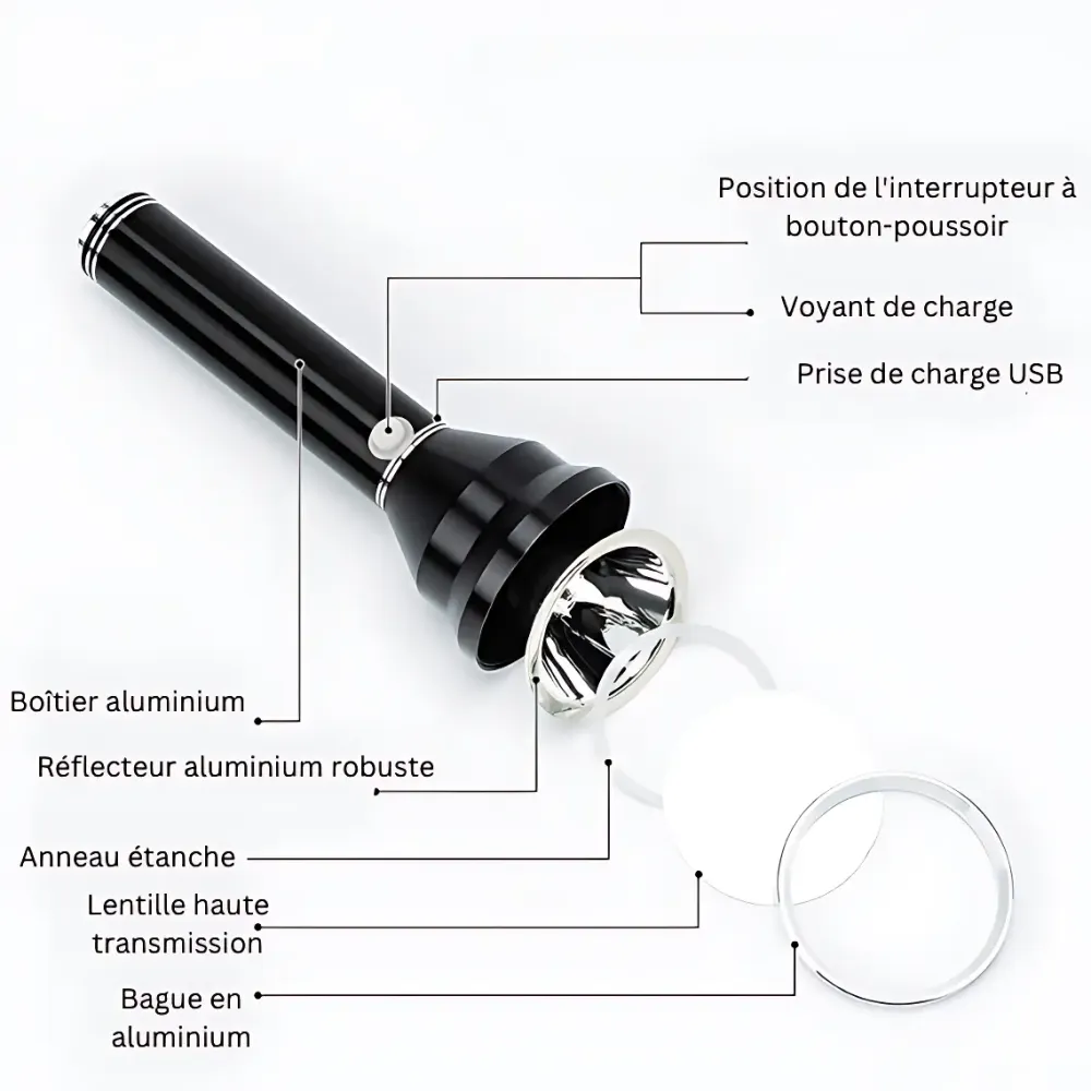 Lampe torche etanche led Surplus Militaires®
