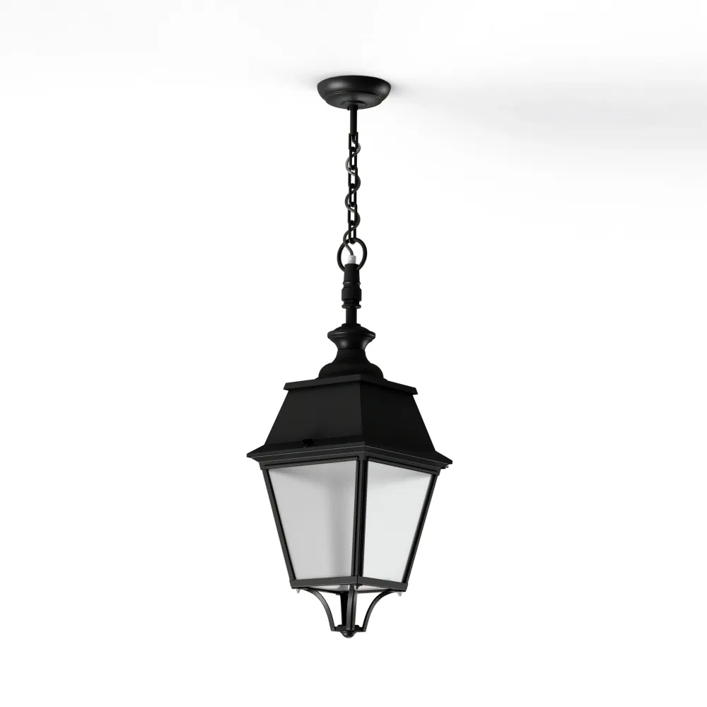 Suspension Avenue 4 N°1 LED 35W 2700°K Noir 000 PMMA clair structuré 104353000