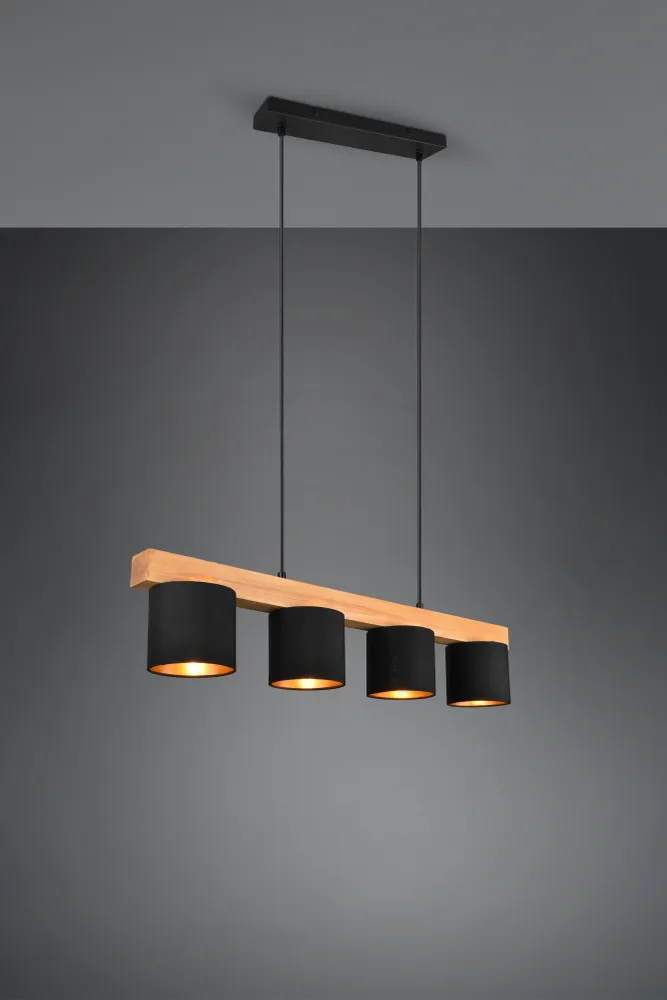 Suspension Cameron noir/or/bois R30654002